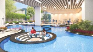 Danube Properties Sportz pool lounge