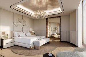 The Baccarat Downtown Dubai 5 Bed Penthouse Master Bedroom - Tower 1