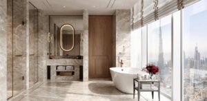 The Baccarat Downtown Dubai Penthouse Master Bathroom - Tower 2