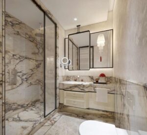 The Baccarat Downtown Dubai The Residences Guest Bathroom - Tower 1